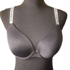 Victoria's Secret Women's Black and White t-shirt Bra Size 36C (Flawed)